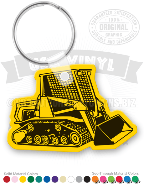 Compact Track Loader Vinyl Keychain