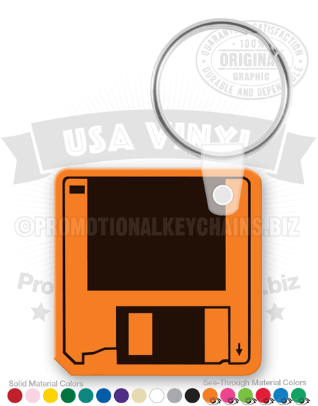 Vintage Floppy Disk Vinyl Keychain PK6378