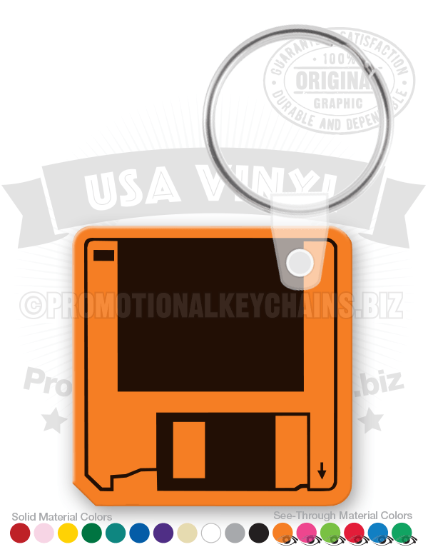 Vintage Floppy Disk Vinyl Keychain PK6378