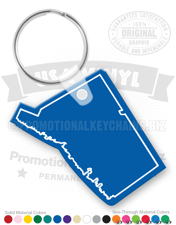 Connecticut State Vinyl Keychain