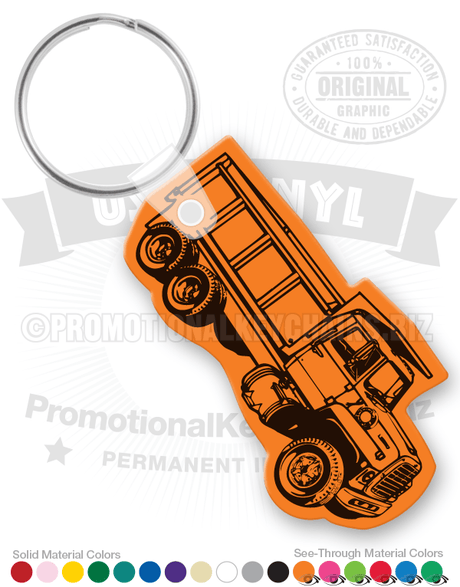 Construction Hauler Dump Truck Vinyl Keychain