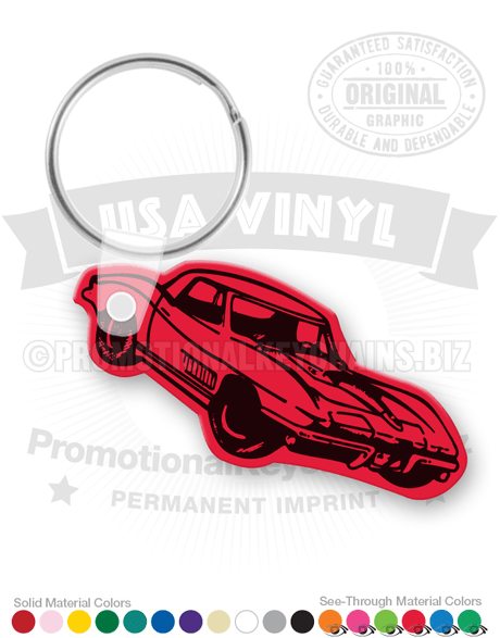 Corvette Car Vinyl Keychain PK4428