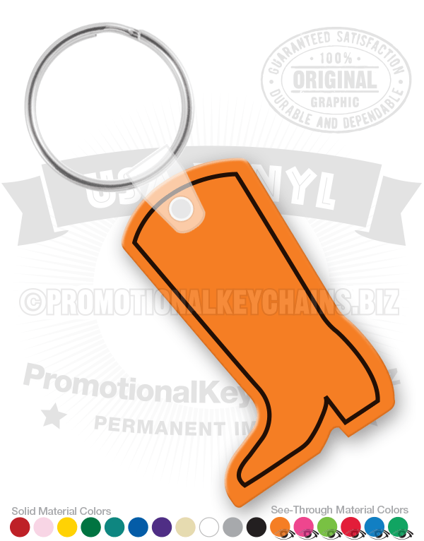 Cowboy Boot Vinyl Keychain