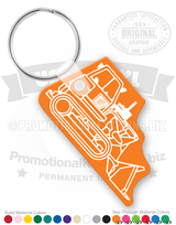 Crawler Bulldozer Vinyl Keychain