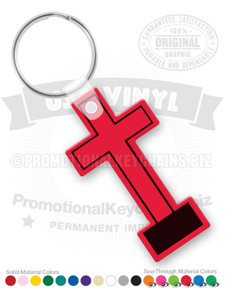 Cross Vinyl Keychain PK3836
