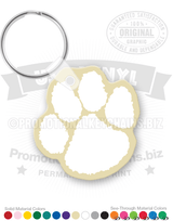 Paw Print Vinyl Keychain