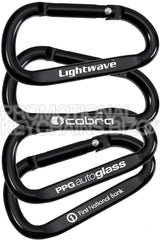 60mm Stealth Black Carabiner Keychain