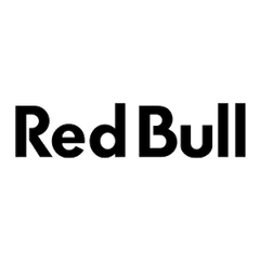 Black 'Red Bull' logo on a white background