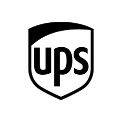 Black UPS logo on a white background