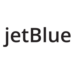 JetBlue logo in black text on a white background