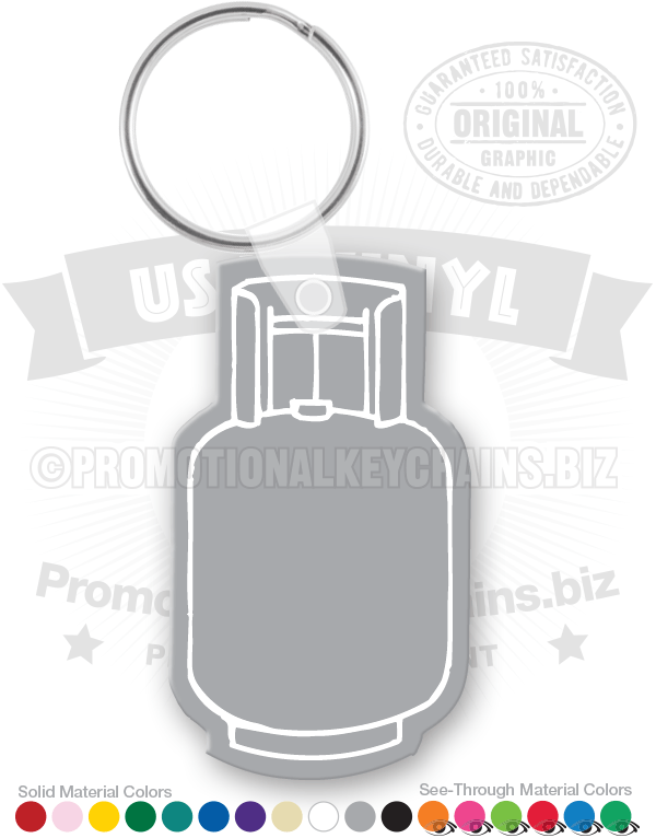 Cylinder Propane Tank Vinyl Keychain
