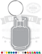 Cylinder Propane Tank Vinyl Keychain