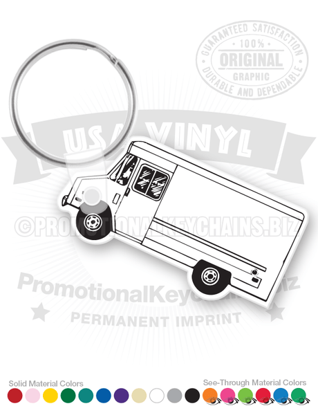 Delivery Van Vinyl Keychain