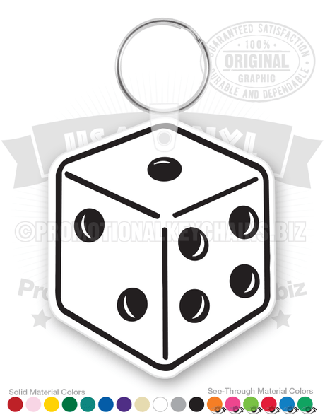 Dice Vinyl Keychain PK1033