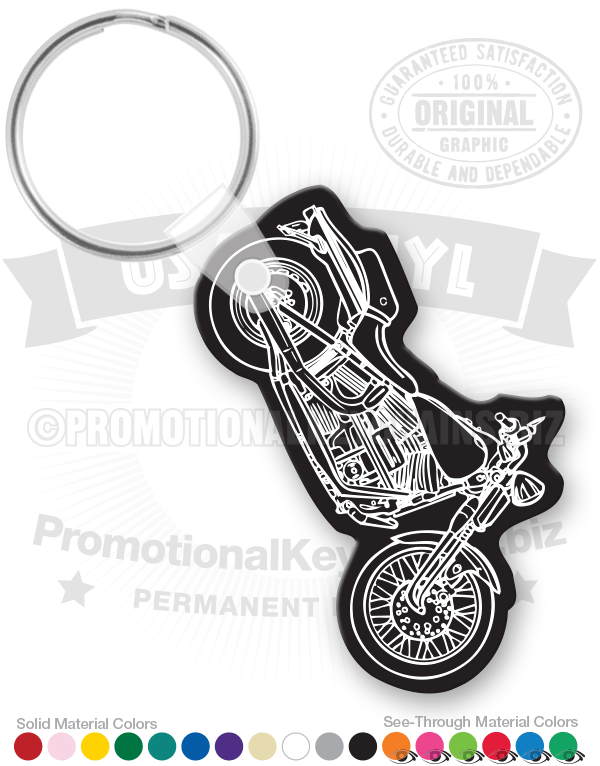 Motorcycle Vinyl Keychain
