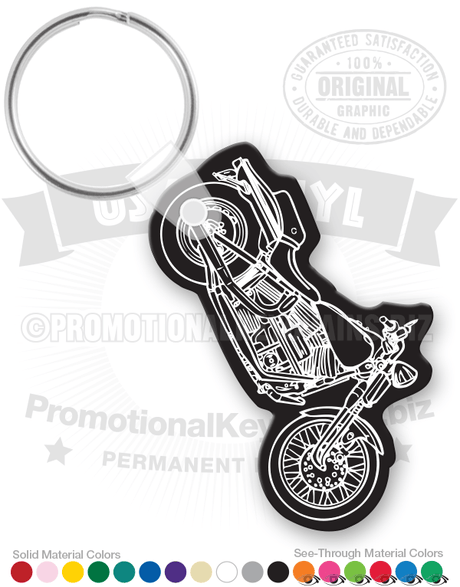 Motorcycle Vinyl Keychain