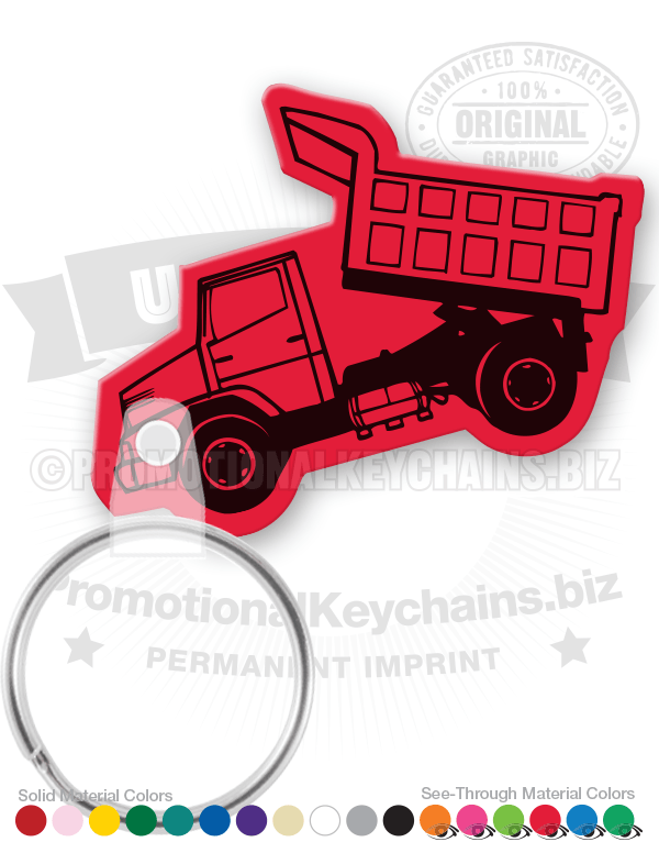 Dump Truck Vinyl Keychain