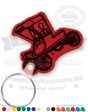 Early Motor Car Vinyl Keychain