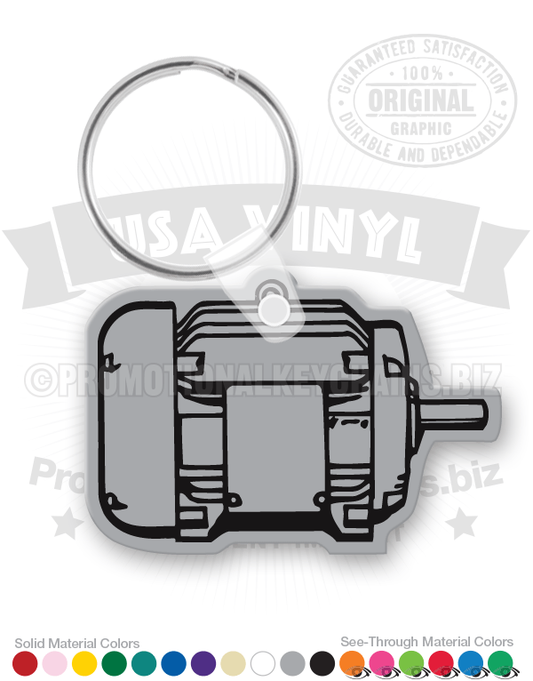 Electric Motor Vinyl Keychain
