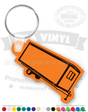 Enclosed Cargo Trailer Vinyl Keychain