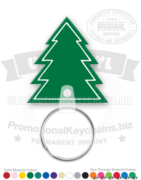 Evergreen Tree Vinyl Keychain