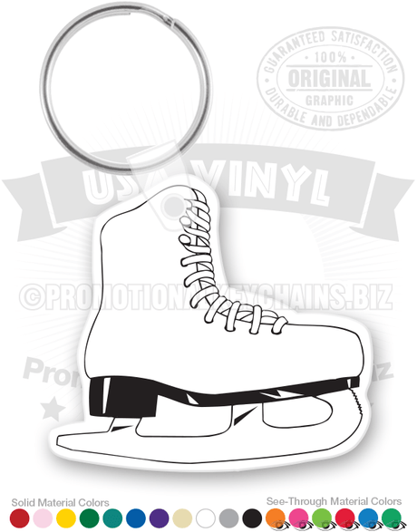 Figure Skate Vinyl Keychain