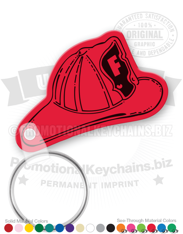 Fire Helmet Vinyl Keychain