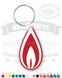 Flame Vinyl Keychain PK2071