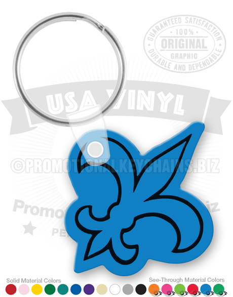 Fleur De Lis Vinyl Keychain PK6309C3