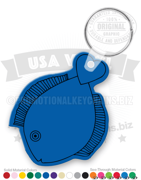 Flounder Vinyl Keychain