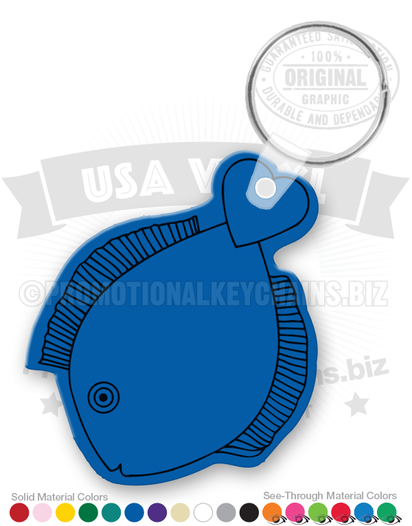 Flounder Vinyl Keychain