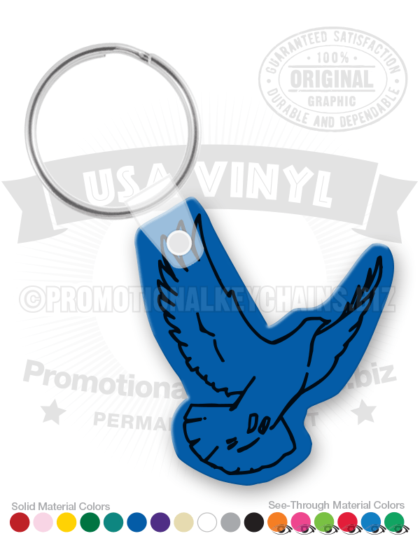 Flying Bird Vinyl Keychain