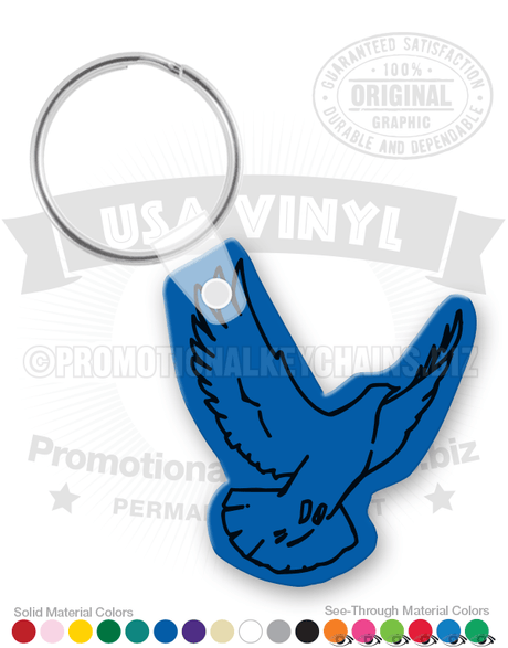 Flying Bird Vinyl Keychain