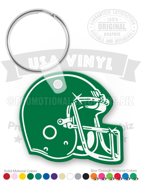 Football Helmet Vinyl Keychain