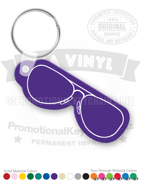 Glasses Vinyl Keychain