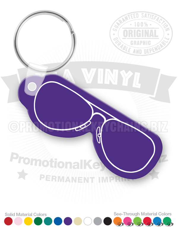 Glasses Vinyl Keychain