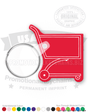 Grocery Cart Vinyl Keychain
