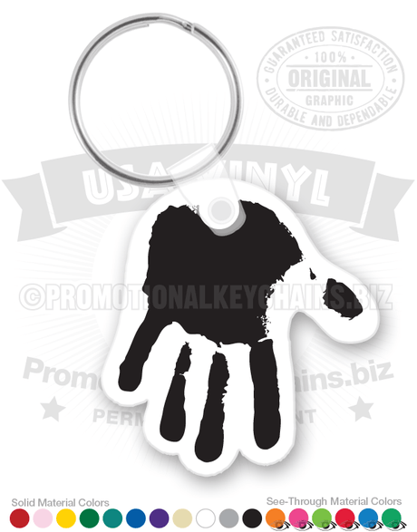 Hand Print Vinyl Keychain PK6066