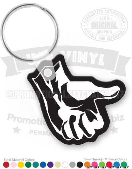 Hand Thumbs Up Vinyl Keychain