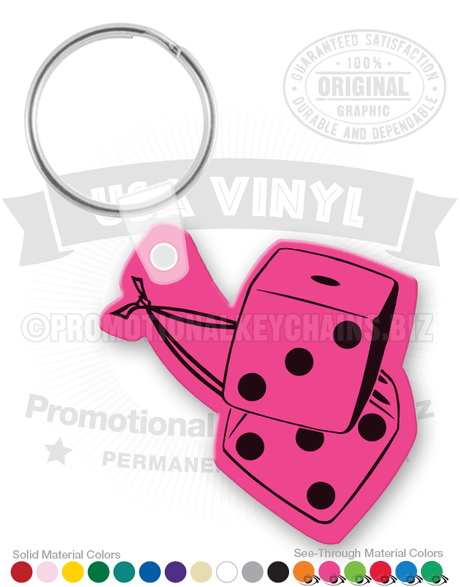 Hanging Dice Vinyl Keychain PK6411