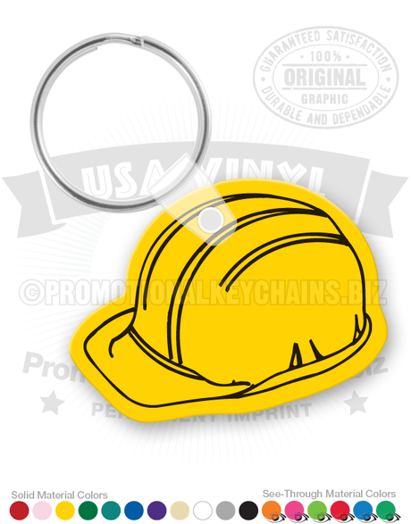Hard Hat Vinyl Keychain PK5382