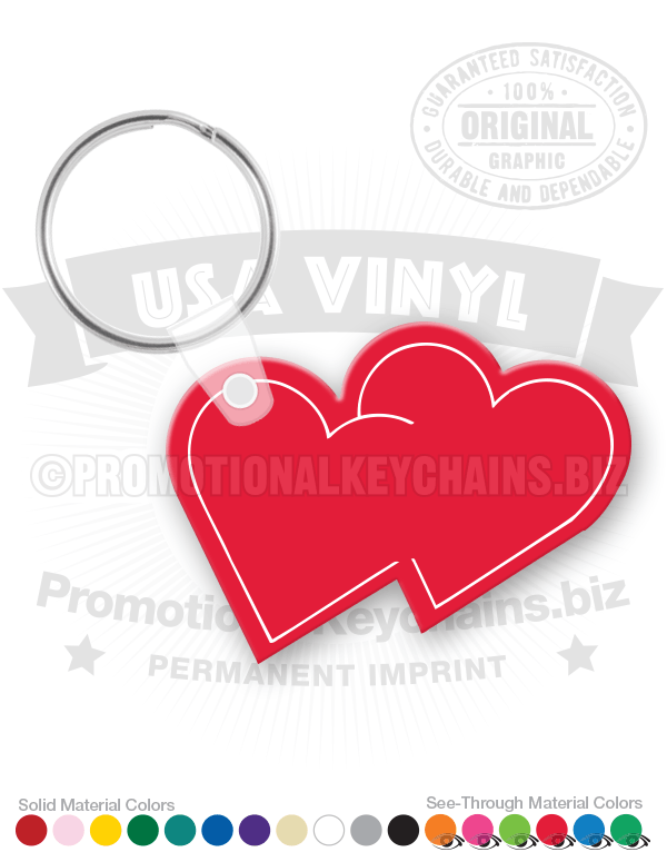 Hearts Vinyl Keychain PK6633