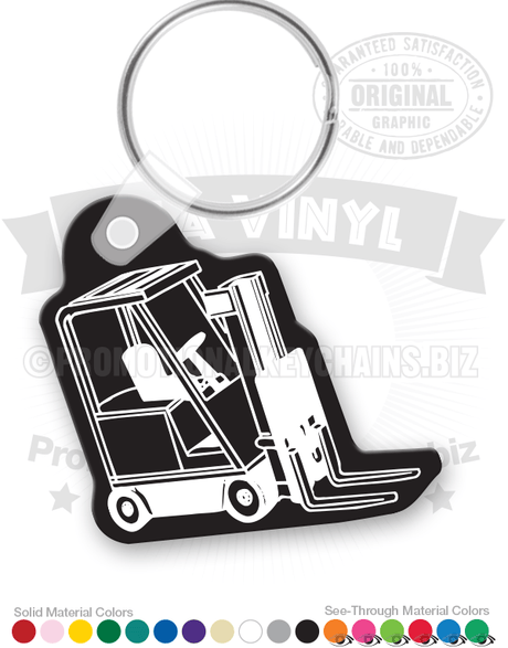 Heavy Duty Forklift Vinyl Keychain