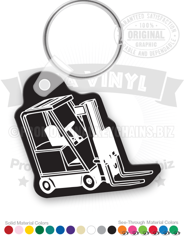 Heavy Duty Forklift Vinyl Keychain
