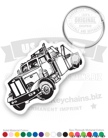 Heavy Duty Truck Vinyl Keychain