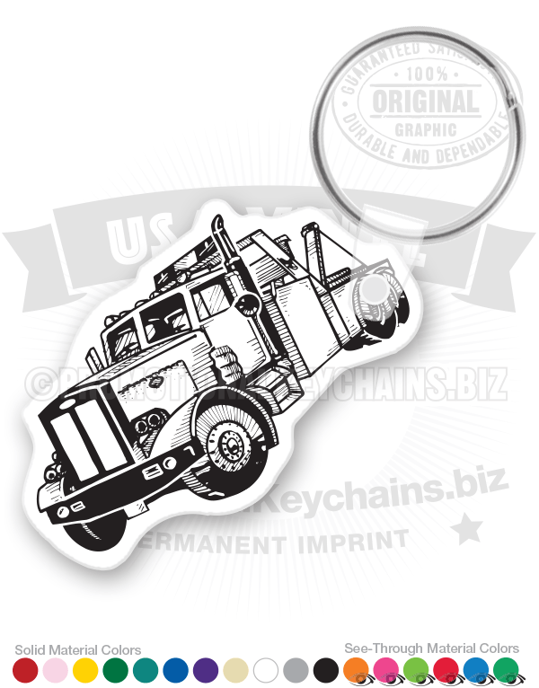 Heavy Duty Truck Vinyl Keychain
