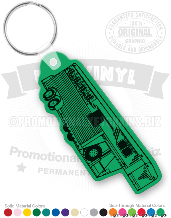 Horse Trailer Vinyl Keychain