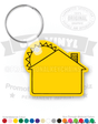 House With Sun Custom Vinyl Realtor Keychains PK5107