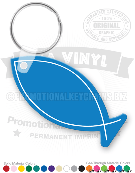 Peace Fish Vinyl Keychain