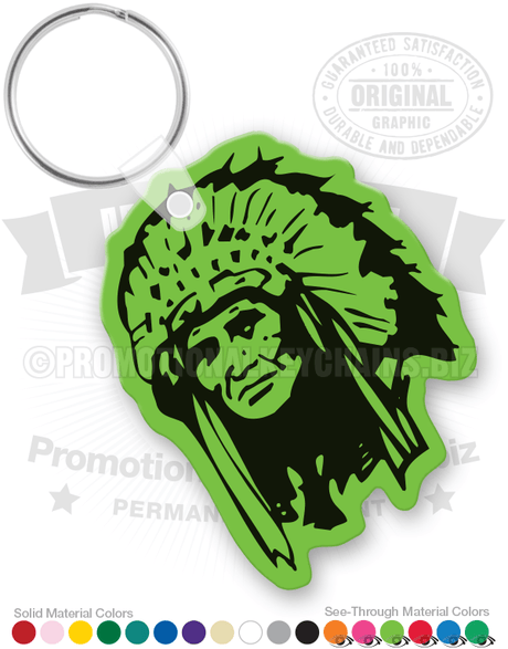 Indian Chief Vinyl Keychain